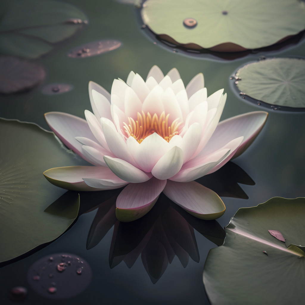 lotus on lake
